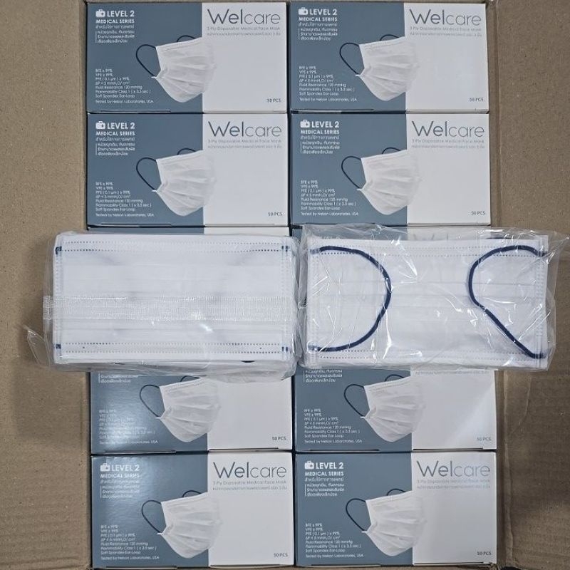 [ยกลัง20กล่อง]Welcare Mask Level 2 Medical Series หน้ากากอนามัยทางการแพทย์เวลแคร์ ระดับ 2