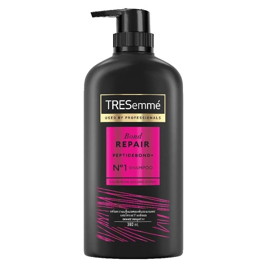 TRESemme Bond Repair Shampoo (Ultimate) 380 ml. เทรซาเม่ บอนด์รีแพร์ ฟื้นบำรุงผมเสีย ลดผมขาดร่วง