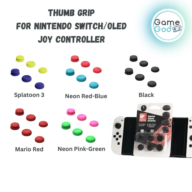 Skull & Co.,Thumb Grips Set for NS Joy-Con Controller - 3 Pairs(6pcs)[ขนาดเล็กสำหรับ Joy-Con]