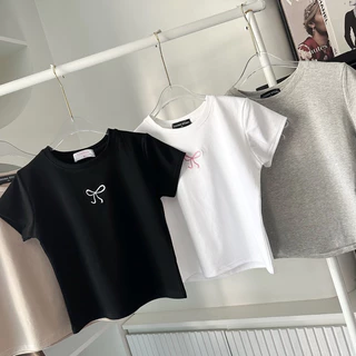 BBOW BS TSHIRT เสื้อยืดผ้ายูนิปักโบว์🔥พร้อมส่ง