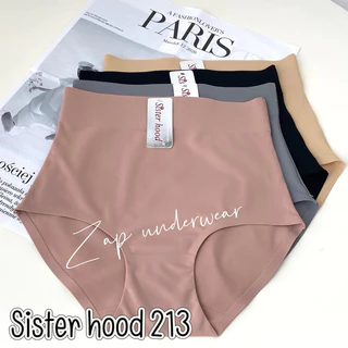 กางเกงในไร้ขอบ sister hood 213 เอวสูง ผ้าลื่นๆ ใส่บายเรียบเนียน