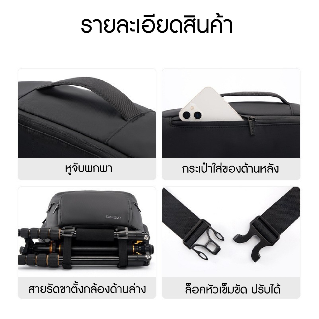 กระเป๋ากล้อง สะพายไหล่ คาดเอว Camera Bag Dslr Mirrorless รูปที่ 5