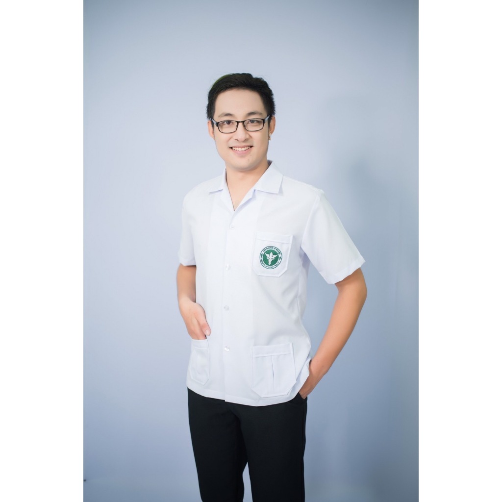 กาวน์ขาว SPD ชาย (คอปก/คอกลม)