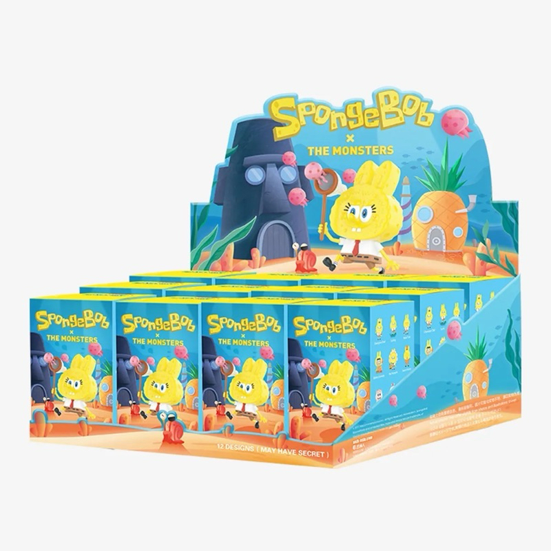 🥰พร้อมส่ง...แบบยกกล่อง 🫱🏻‍🫲🏼 Pop Mart The Monsters X Spongebob (1 Set)