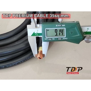 สายพ่วงแบต ย้ำหางปลาหัวท้าย TDP PREMIUM CABLE PCW 35 sq.mm.(1AWG)ทองแดงเต็ม 225A ต่อเนื่อง ต่อแบบ ขนานและอนุกรม