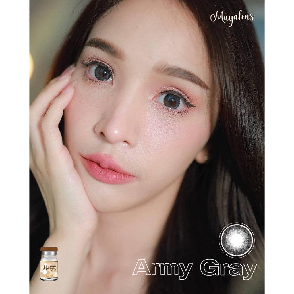 🔥คอนแทคเลนส์✨ขนาดบิ๊กอาย✨ Army (Mayalens)