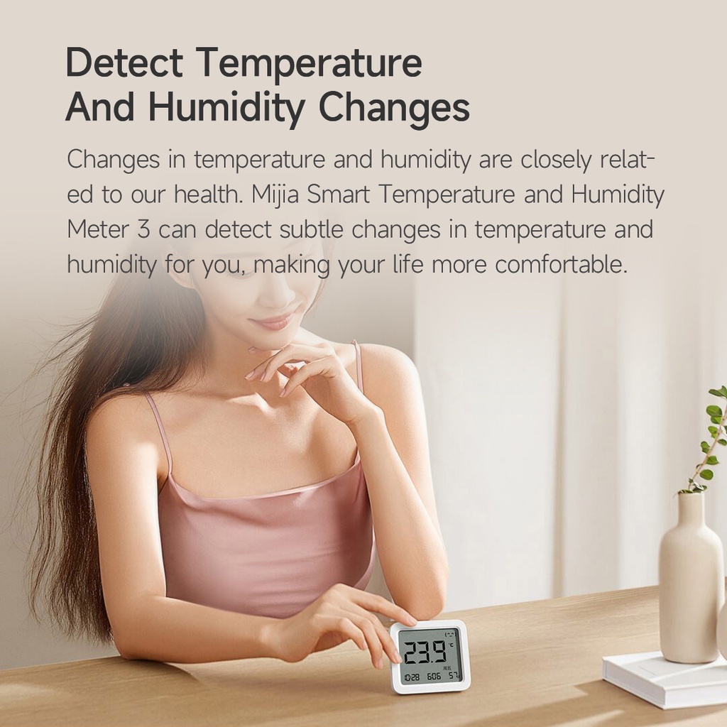 เครื่องวัดอุณหภูมิ ความชื้น 3 Temperature and Humidity Bluetooth แบบบลูทูธไร้สาย จอแสดงผล