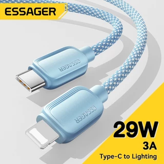 Essager PD29W 3A Type C ถึง L สายชาร์จ ส่งข้อมูลเร็ว 480Mbps มีเวลโคร for ip