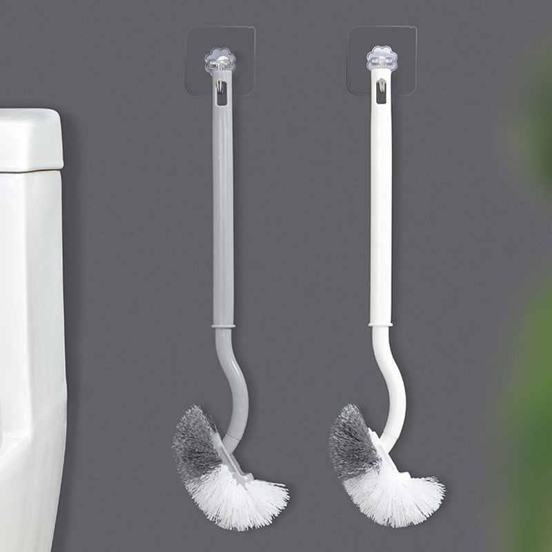 แปรงขัดห้องน้ำ แปรงขัดชักโครก ที่ขัดโถส้วม คอโค้ง ขจัดสิ่งสกปรกของจุดบอด ทำความสะอาดพื้น ชักโครก ด้ามยาวจับถนัดมือ ขาว - รูปที่ 7