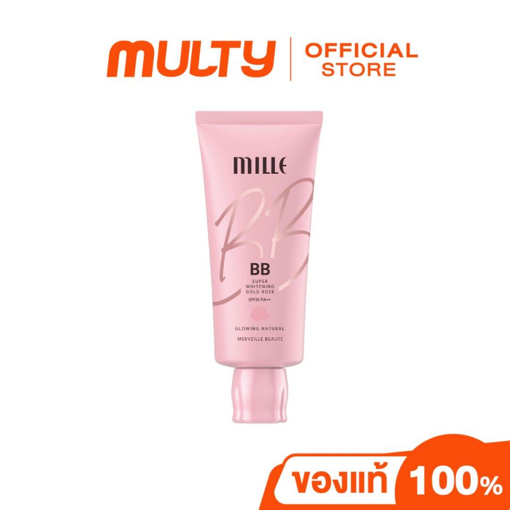 Mille Super Whitening Gold Rose BB Cream SPF30 PA++ 30g. บีบีครีม