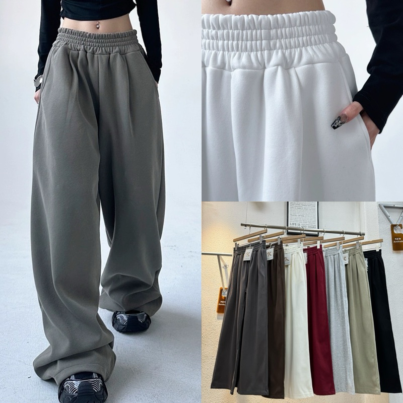 Gang_jeans#9232-2(K) กางเกงขายาว ขอบเอวหนา ผ้าวอร์ม มีกระเป๋าข้าง