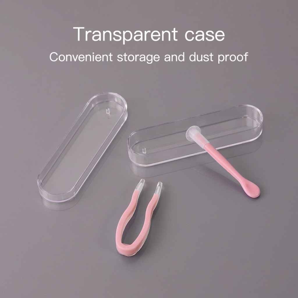 Magister คีบคอนแทคเลนส์ แบบนิ่ม รูปตัว สําหรับถอดคอนแทคเลนส์ Pink