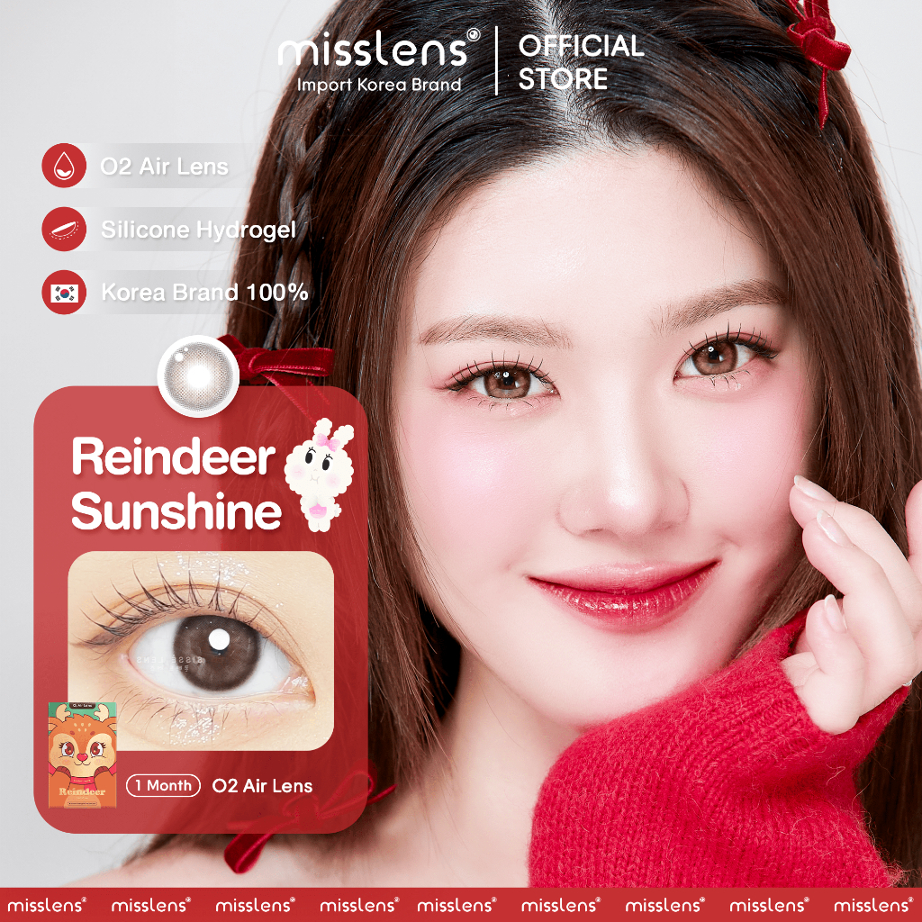 (รุ่น Limited) SISSELENS รุ่นReindeer X-Mas สีSunshine/Moonlight คอนแทคเลนส์เกาหลี ราย1เดือน