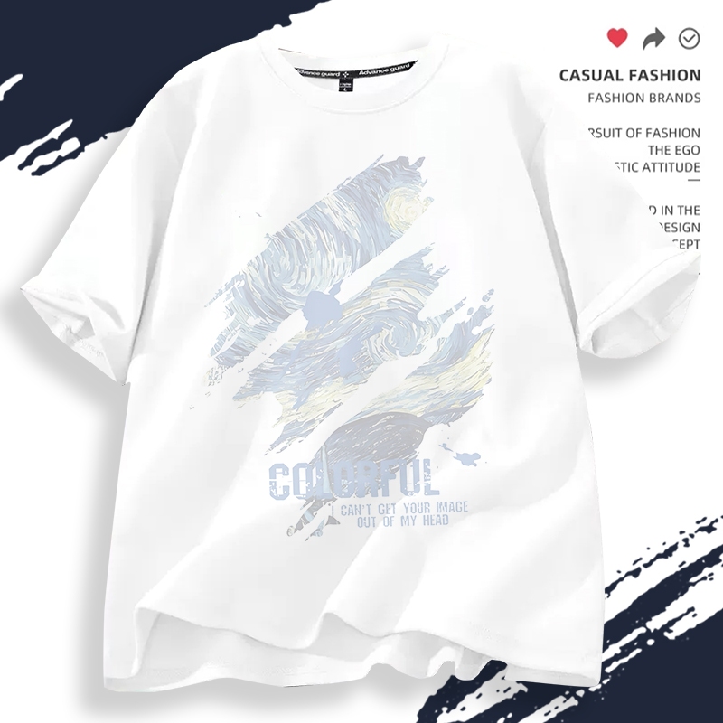 D675เสื้อยืดแขนสั้ง สำหรับชายและหญิง ลายสวยแฟชั่งนานาชาติร์**ปลีก-ส่ง