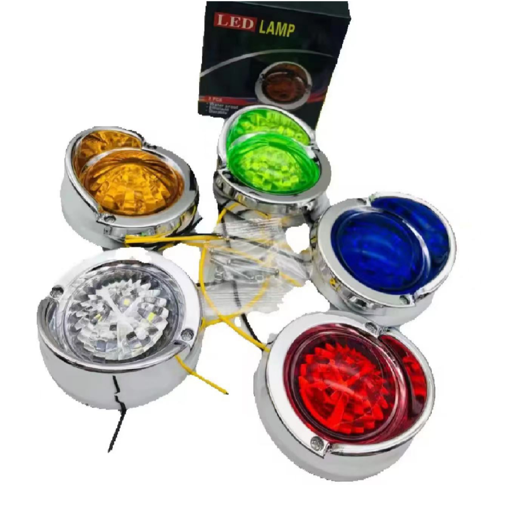 สเปอร์ส 24 V ติดแช่ ไฟราวข้าง ไฟหมวก - หลังคา ตกแต่งรถบรรทุก สิบล้อ หกล้อ ขนาด3นื้ว FLK-03 มี5 1คู่