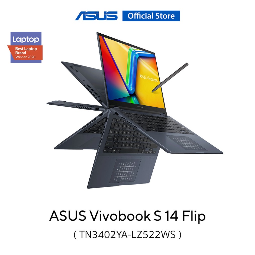 ASUS Vivobook S 14 Flip (TN3402YA-LZ522WS) 14" WUXGA (1920x1200), AMD R5-7430U, RAM16GB, 512GB SSD, 