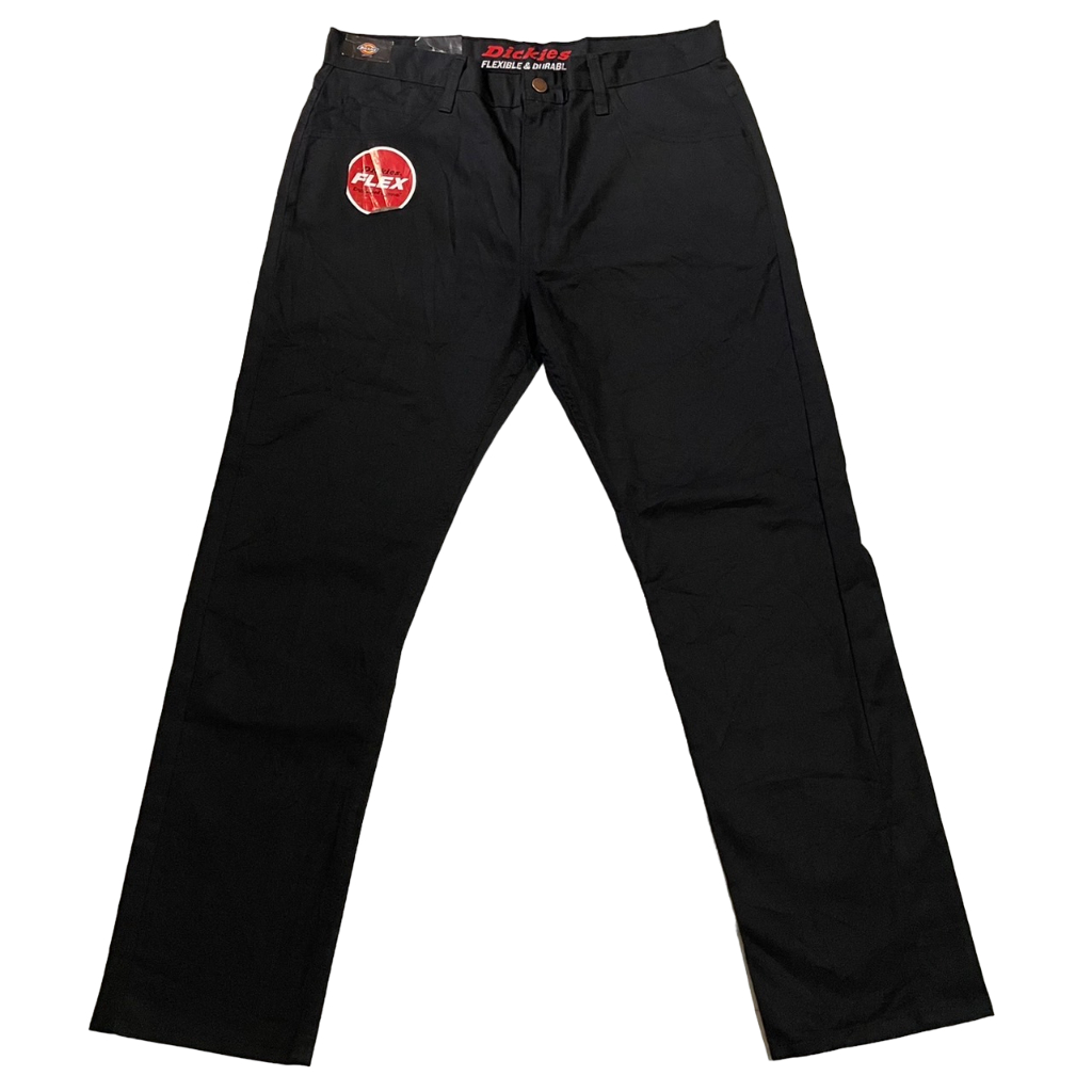 กางเกง Dickies Men's Flexible and Durable Tapered Fit Trouser Black 34W x 30L สีดํา มือ1 ของแท้100%