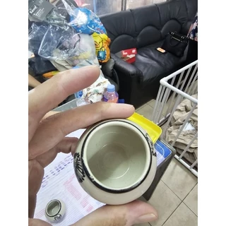 ถ้วยน้ำนกกรง ถ้วยใส่อาหารนก ลายนกหัวจุกสีดำ ขนาด กว้าง7 cm x สูง 5cm ไซค์ปรกติ ขนส่งแตกคืนร้านได้ (ราคา25บาท1ใบ)