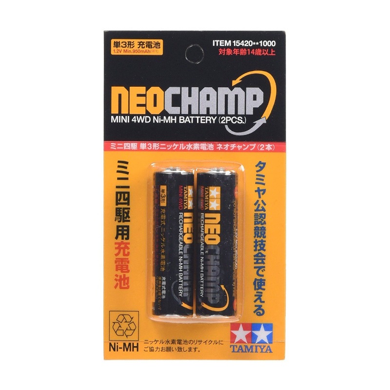 ถ่านชาร์จนีโอแชมป์ TAMIYA 15420 NEOCHAMP Mini 4WD Ni-MH Battery (2pcs.)