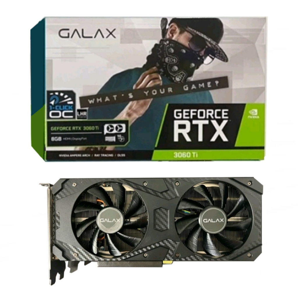 การ์ดจอ มือสอง GALAX GEFORCE RTX 3060 TI (1-CLICK OC) 8GB GDDR6 (LHR)