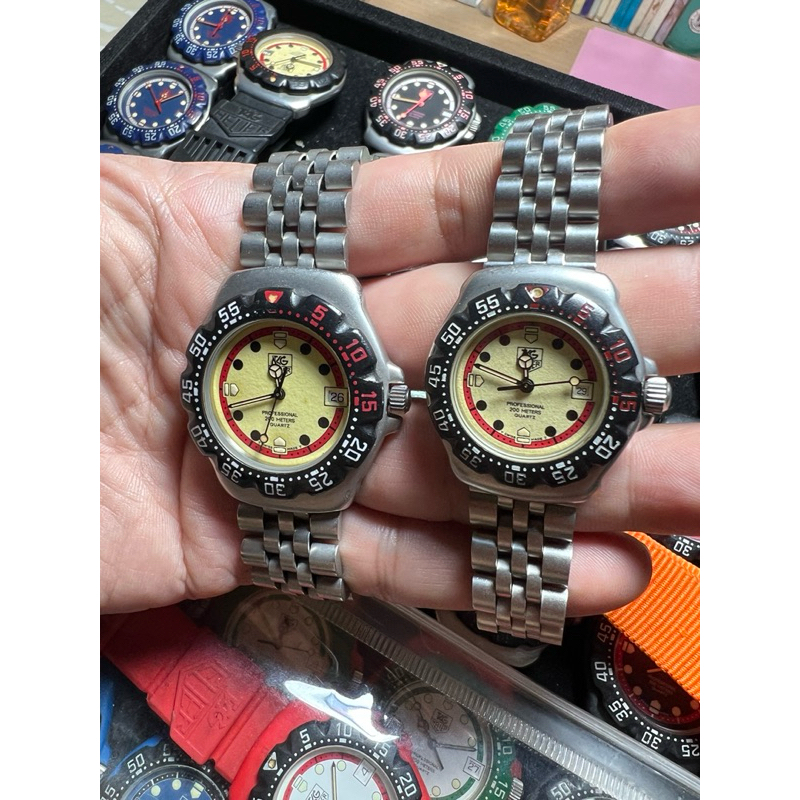 วีเดียวกับ ลิซ่า พลาดแล้วจบเลย Tag heuer F1 classic boy &amp; lady size สวยๆ เดิมๆ สายเหล็กแท้ๆ คู่นี้ 49999เท่านั้น