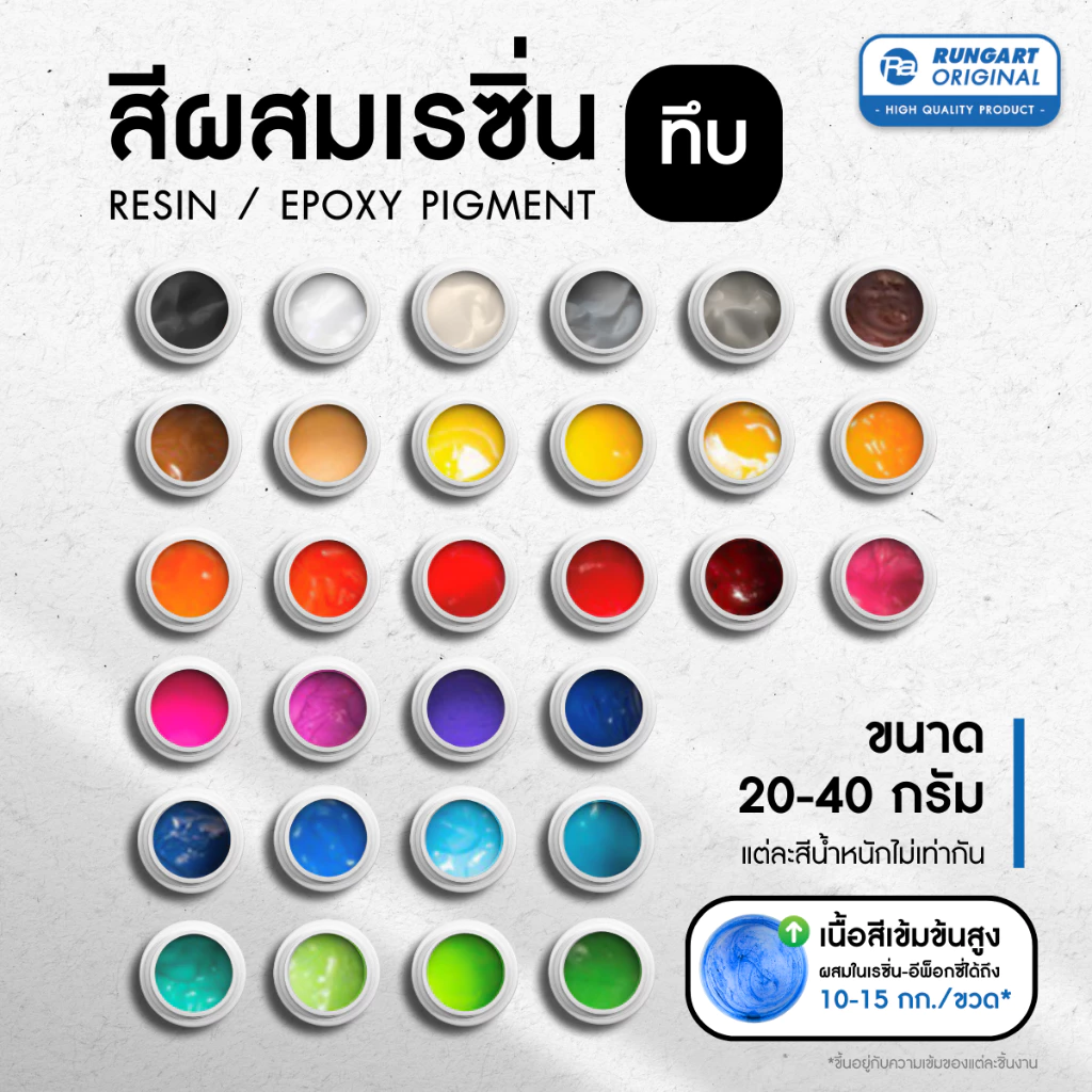 สีผสมเรซิ่น (สีทึบ) สีผสมอีพ็อกซี่เรซิ่น สีลงยา RESIN / EPOXY PIGMENT