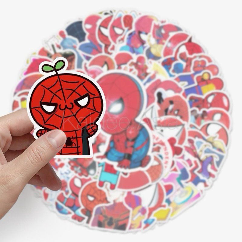 ✅ ขายดี Sticker S8 สติกเกอร์ ลายสไปเดอร์แมน กันน้ำ สำหรับตกแต่ง งาน DIY จำนวน 50 ชิ้น - รูปที่ 3