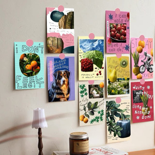 💥จัดส่งไว💥(384-โปสการ์ด)โปสการ์ดตกแต่งห้องลายย้อนยุคฮิปๆ10แผ…