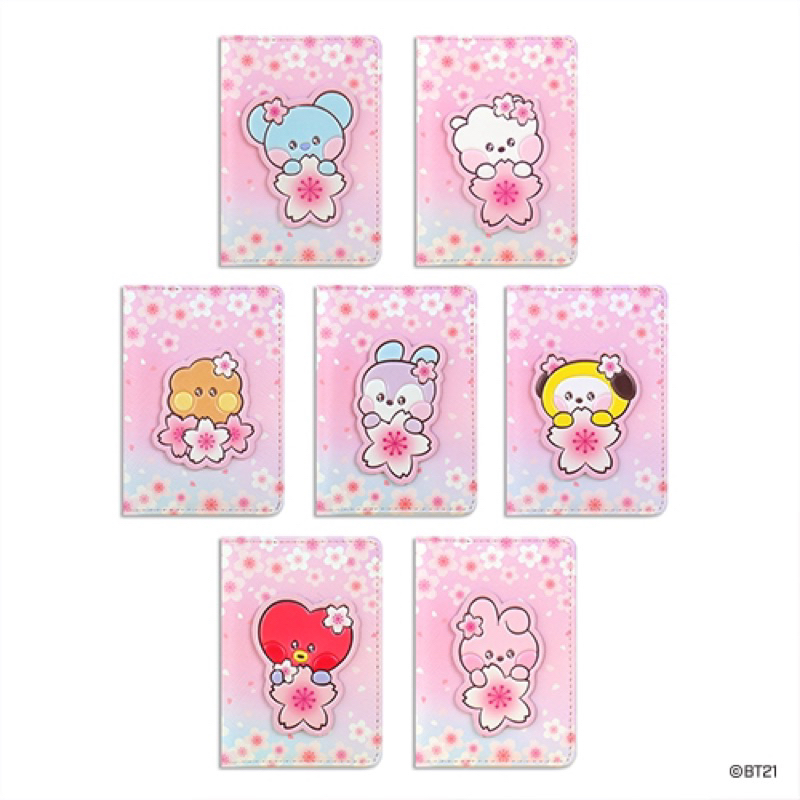 ✅พร้อมส่ง BT21 Passport Case 🌸Cherry Blossom🌸