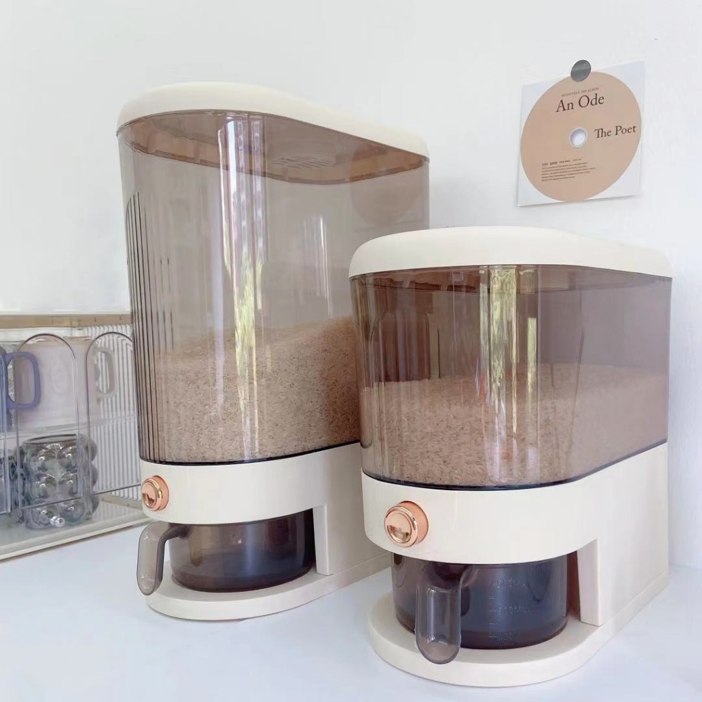 ถังข้าวสาร Rice storage box ถังใส่ข้าวสาร 5KG/10KG การจัดเก็บที่ปิดสนิท กันมอด มด กล่องเก็บข้าวสาร