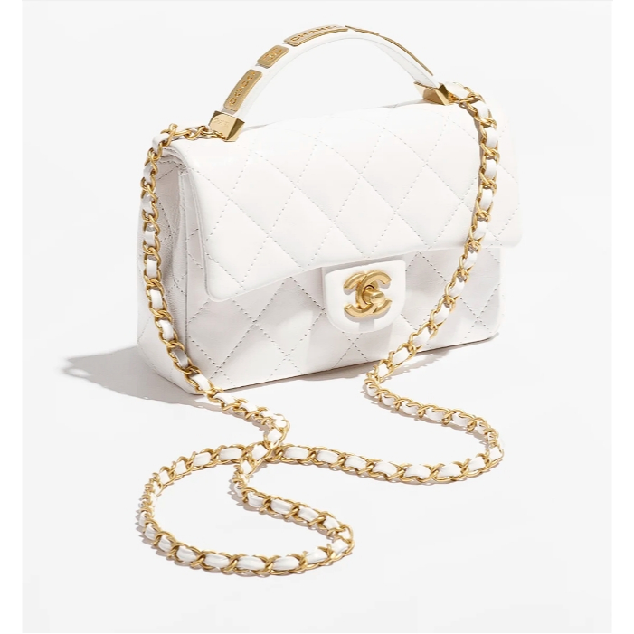 [ของแท้ 100%] กระเป๋าผู้ชายและผู้หญิงจัดส่งจากเคาน์เตอร์ Chanel ในอิตาลี  ใหญ่หนังแกะกระเป๋าคลัทช์