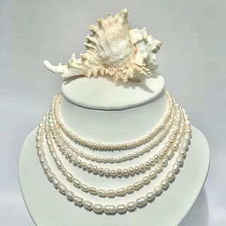Piing Me Minimal Freshwater Pearl Necklace | สร้อยคอไข่มุกน้ำจืด (ของแท้) พร้อมส่ง✨🍃🐚