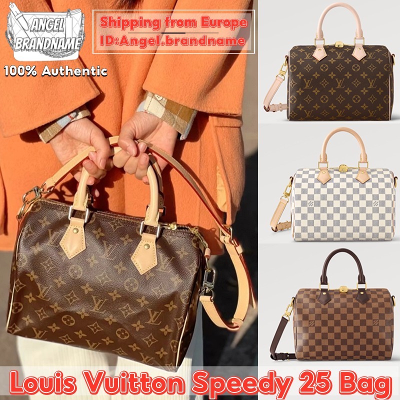 👜หลุยส์วิตตอง Louis Vuitton Speedy 25/30/35 Bag กระเป๋า สุภาพสตรี/กระเป๋าสะพายไหล่