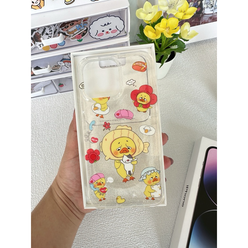 เคสซิลิโคนกากเพชรลายเป็ด