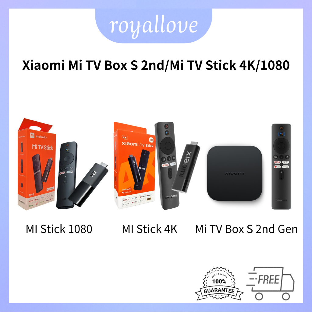 【Ready Stock】Xiaomi Mi Box S (2ND Gen) / Xiaomi TV Stick 4K / 1080 Original Global Set