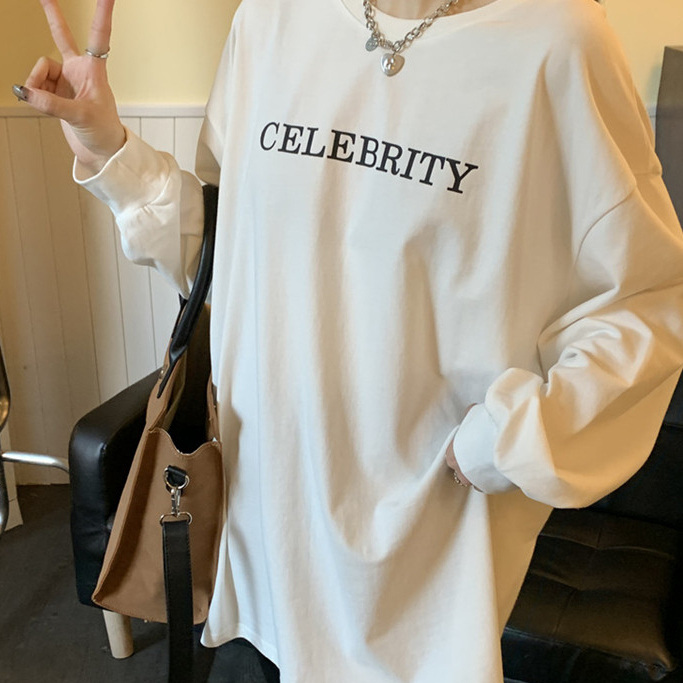 aililai1688เสื้อยืดแขนยาว ลายอักษร สวยๆ น่ารัก มีไซส์ให้เลือก M-XXL  ผ้ายืด ใส่สบายระบายไม่ยับจ้า - รูปที่ 3