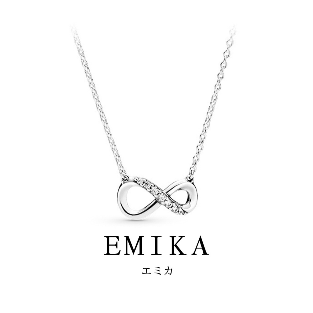Emika สร้อยคอเงิน925 จี้สร้อยคออนันต์ NO.8-สร้อย สร้อยแฟชั่น ของขวัญให้แฟน สร้อยคอผู้หญิงแฟชั่น S05