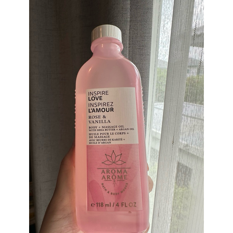 แท้ Shopไทย บอดี้ออย Bath and body works Massage oil กลิ่น Rose&Vanilla Body oil Aromatheraphy พร้อมส่ง