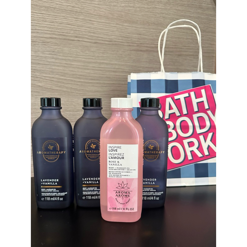 🔴แท้💯%🔴Bath and Body works ✅Aromatherapy Massage Oil Body+Massage oil น้ำมันนวด ออยทาตัว ออยบำรุงผิว