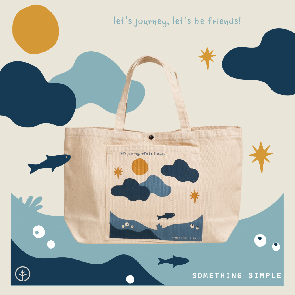กระเป๋าผ้าแคนวาส Totebag รุ่น ECO (L) - Something Simple