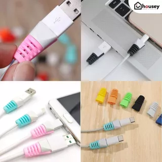 [ขายดี👍 ส่งไวจากนนท์] ที่ถนอมสายชาร์จ ตัวป้องกันสายเคเบิล แบบซิลิโคน Silicone Cable Protector