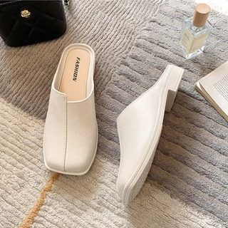 Walkon New arrival รองเท้าแฟชั่นสไตล์เกาหลี แบบคัชชูเปิดส้น สาวสายลุย สายชิว ควรมีรุ่นนี้ โทนสีสุภาพ เหมาะกับสาวมินิมอลม