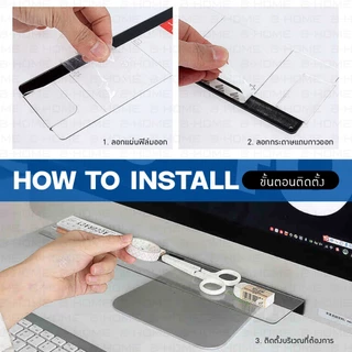 B-HOME ที่ติดโน้ตข้างคอม กระดานแปะข้างคอม Monitor Memo Board บอร์ดอะคริลิกติดโน้ตกระดาษ