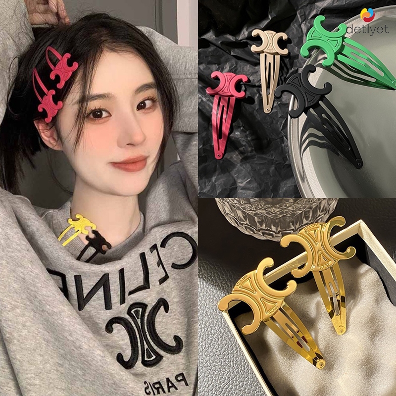 COD กิ๊บติดผมโลหะสีแคนดี้รูปหยดน้ําY2Kเกาหลีวินเทจหน้าม้าคลิปด้านข้างหรูหราหลากสีเครื่องประดับผมสำหรับผู้หญิง-detlyet