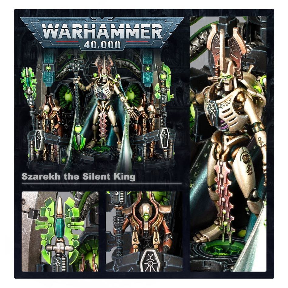 [GW พร้อมส่ง] WARHAMMER: 40K :NECRONS : SZAREKH THE SILENT KING โมเดลเกมสนามจำลอง - รูปที่ 4