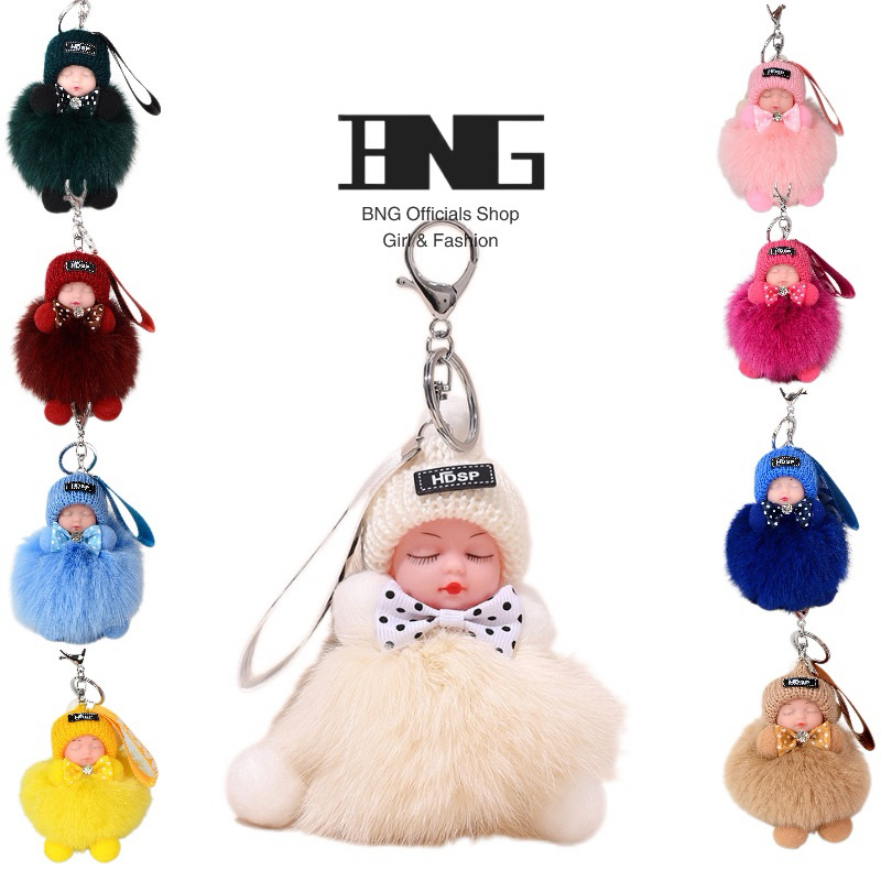 BNG กระเป๋านักเรียน-จี้ห้อยกระเป๋า-พวงกุญแจ-น่ารัก-ดูดี-คุณภาพสูง-ตุ๊กตาผ้ากำมะหยี่-ตุ๊กตานอน(G2336)