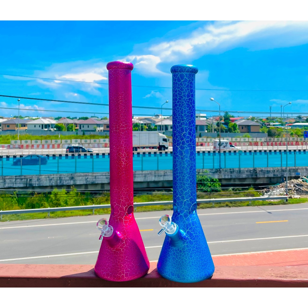 บ้องแก้ว ใหญ่45CM ขนาดใหญ่ คัพสายเขียว หลอดวิทยาศาสตร์ โจ๋ข้อต่อน่าสะสม14MM