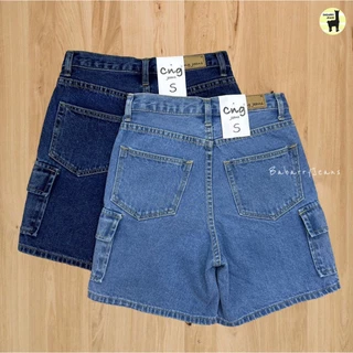 BabarryJeans ยีนส์สามส่วน คาร์โก้ เอวสูง ผ้าไม่ยืด รุ่นคลาสสิค (ORIGINAL)