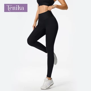 TENIKA กางเกงโยคะ เหมาะกับการเล่นโยคะ ออกกําลังกาย สําหรับสตรี เอวสูง ไร้รอย เนื้อผ้ายืดหยุ่น
