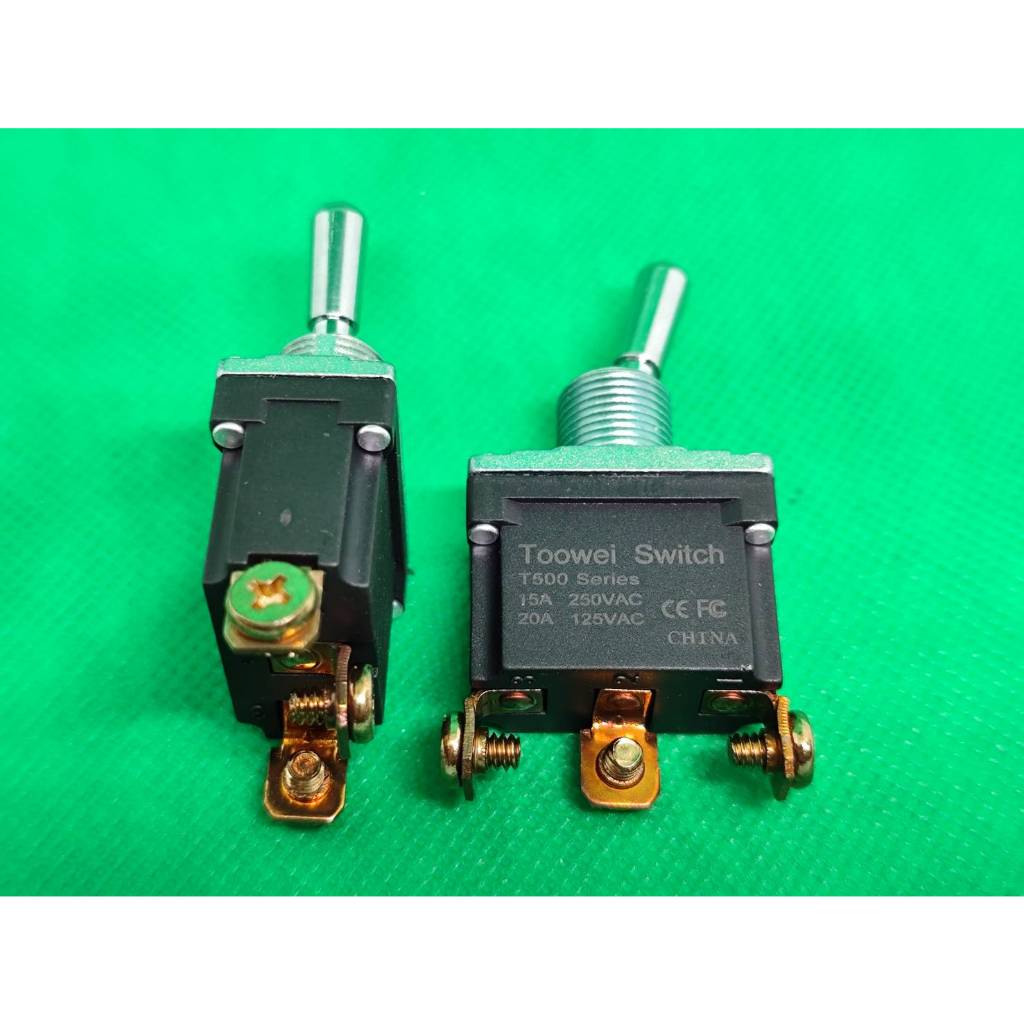 TOOWEI T501BW Toowei สวิตช์สลับกันน้ำ T501B กันน้ำ IP67 สามขา 2 ความเร็ว ON-ON self-locking rocker a